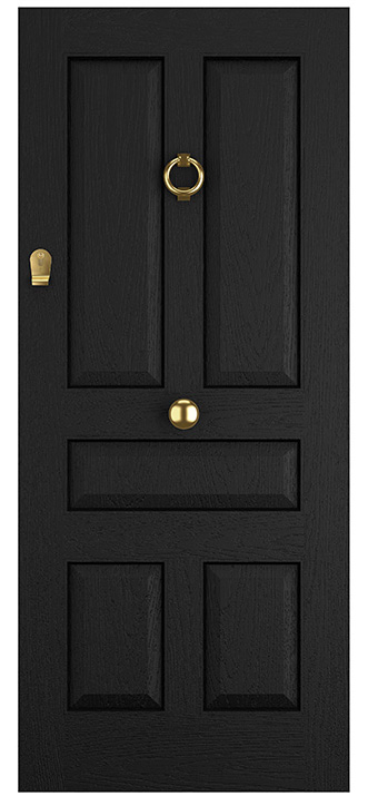 EXT-610 PAS24 Door RAL9005 Black LR2