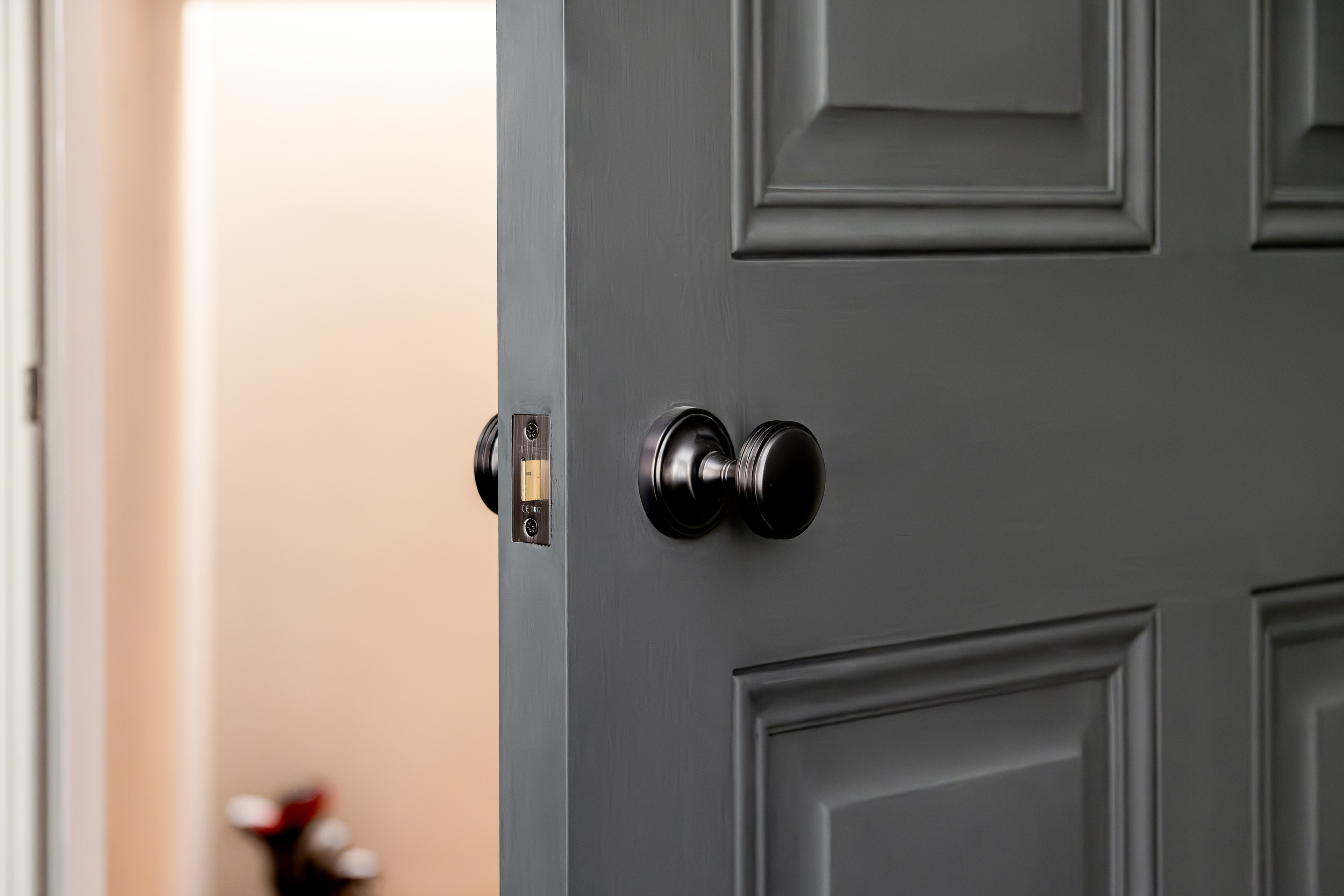 Black Door Knob on a Bespoke Internal door